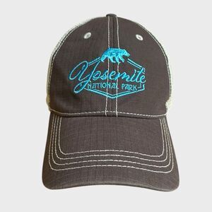 Yosemite National Park Hat Baseball Cap Men Snapback Adjustable Brown White Mesh